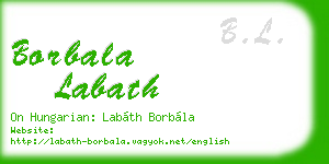 borbala labath business card