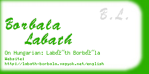 borbala labath business card